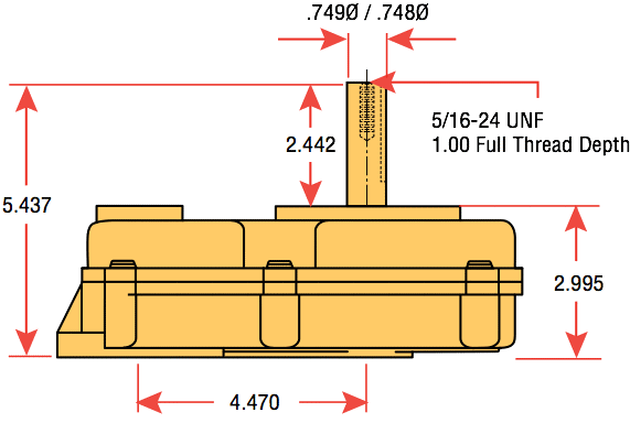 6175N Reduction Gearbox Side View