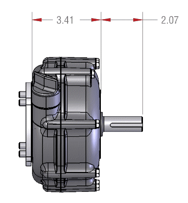 61100 Reduction Gearbox Front View